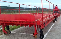 Unusual special project of a loading ramp and platform for heavy machinery